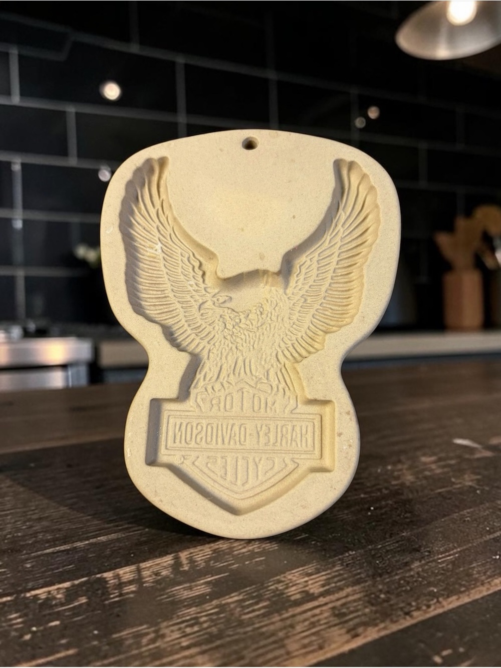 VINTAGE HARLEY-DAVIDSON EAGLE COOKIE MOLD WALL HANGING